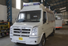 TCH05B rooftop air conditioner being installed on ambulance emergency vehicle