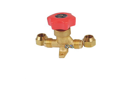 L1‑29 Hand Valve 4"5" Trumpet Port Brass Manual Valve for Bus Air‑Conditioner