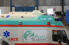 TCH05B engine-driven air conditioner on ambulance with medical emergency logo